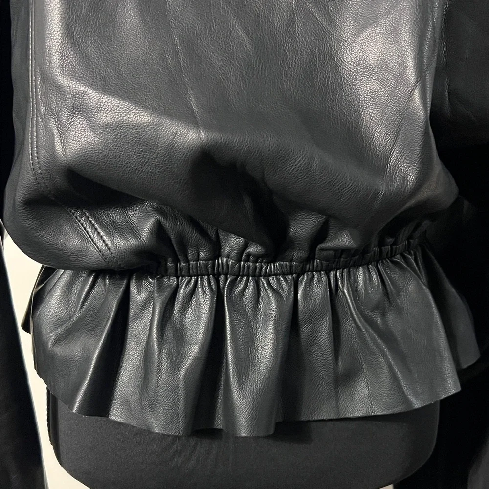 Olivaceous Black Faux Leather Top - Picture 9 of 11
